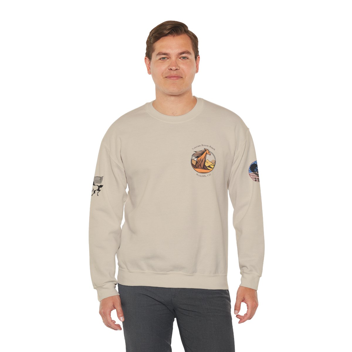 Veterans Rescue Ranch - Gildan Unisex Heavy Blend™ Crewneck Sweatshirt - Image 7