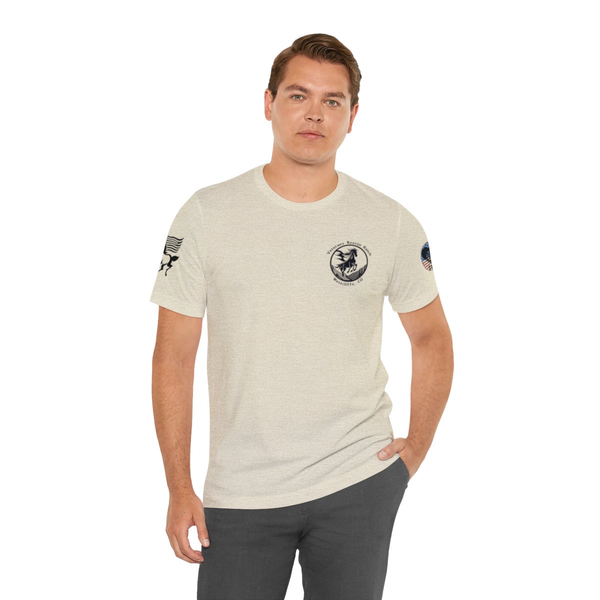 Veterans Rescue Ranch - Bella+Canvas Unisex Jersey Short Sleeve Tee - Image 43
