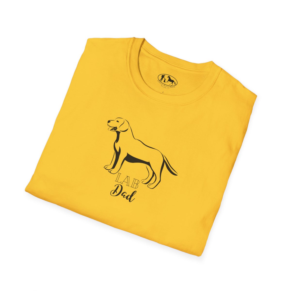 Veterans Rescue Ranch Lab Dad Softstyle Tee, a must-have for dog-loving patriots. Every purchase supports our mission to End #22aDay. Join the pack and make a difference today! #VeteransRescueRanch #DogLovers - Image 29