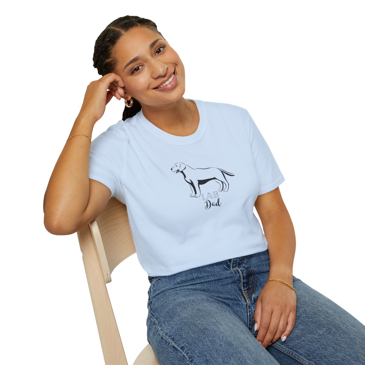 Veterans Rescue Ranch Lab Dad Softstyle Tee, a must-have for dog-loving patriots. Every purchase supports our mission to End #22aDay. Join the pack and make a difference today! #VeteransRescueRanch #DogLovers - Image 46