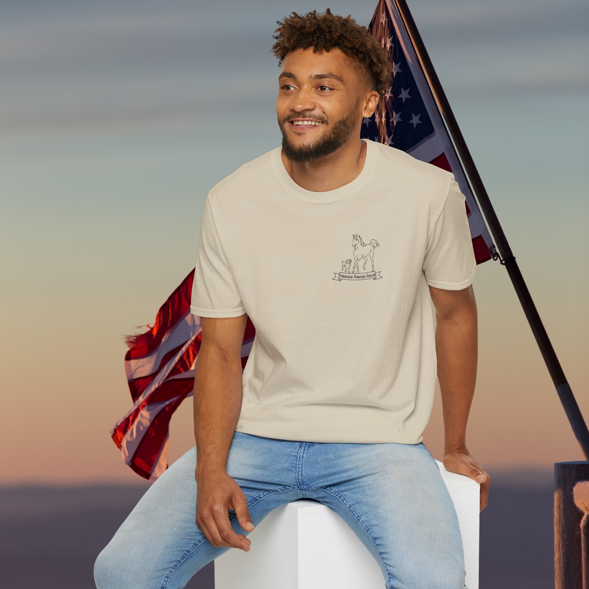Veterans Rescue Ranch Gildan Unisex Softstyle T-Shirt - Image 24